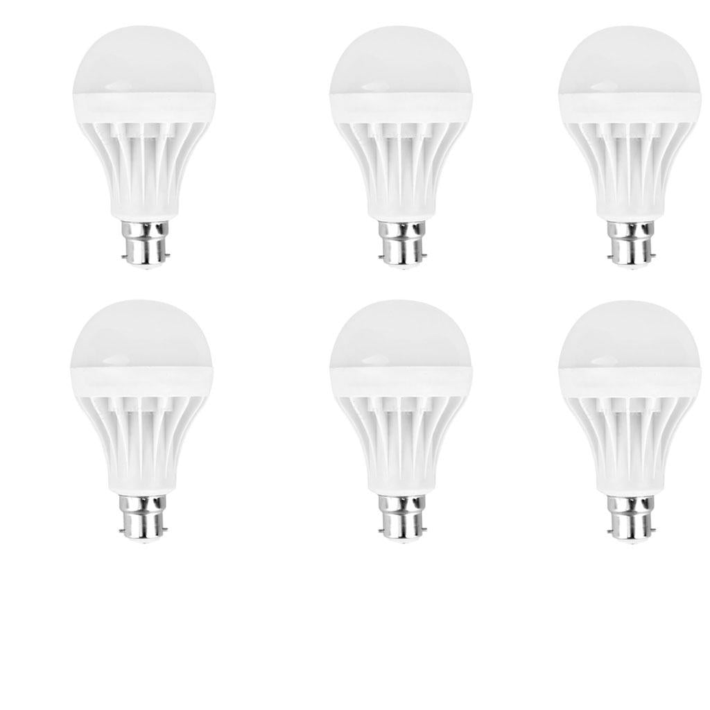 6Pieces B22 7W LED Bayonet Bulbs Energy Saving Lamp White Light 220V