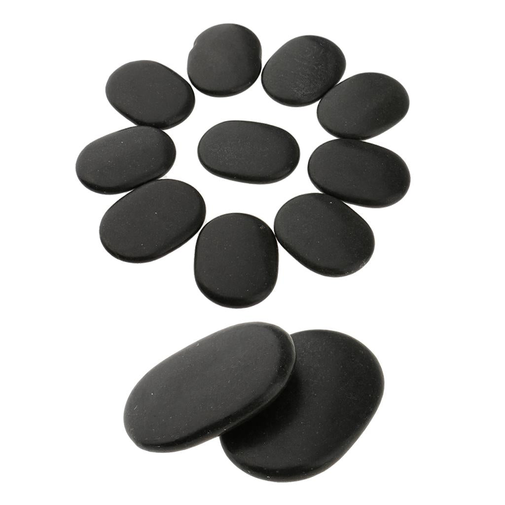12 Pieces Hot Spa Rock Basalt Stones Massage Natural Volcano Stone Set
