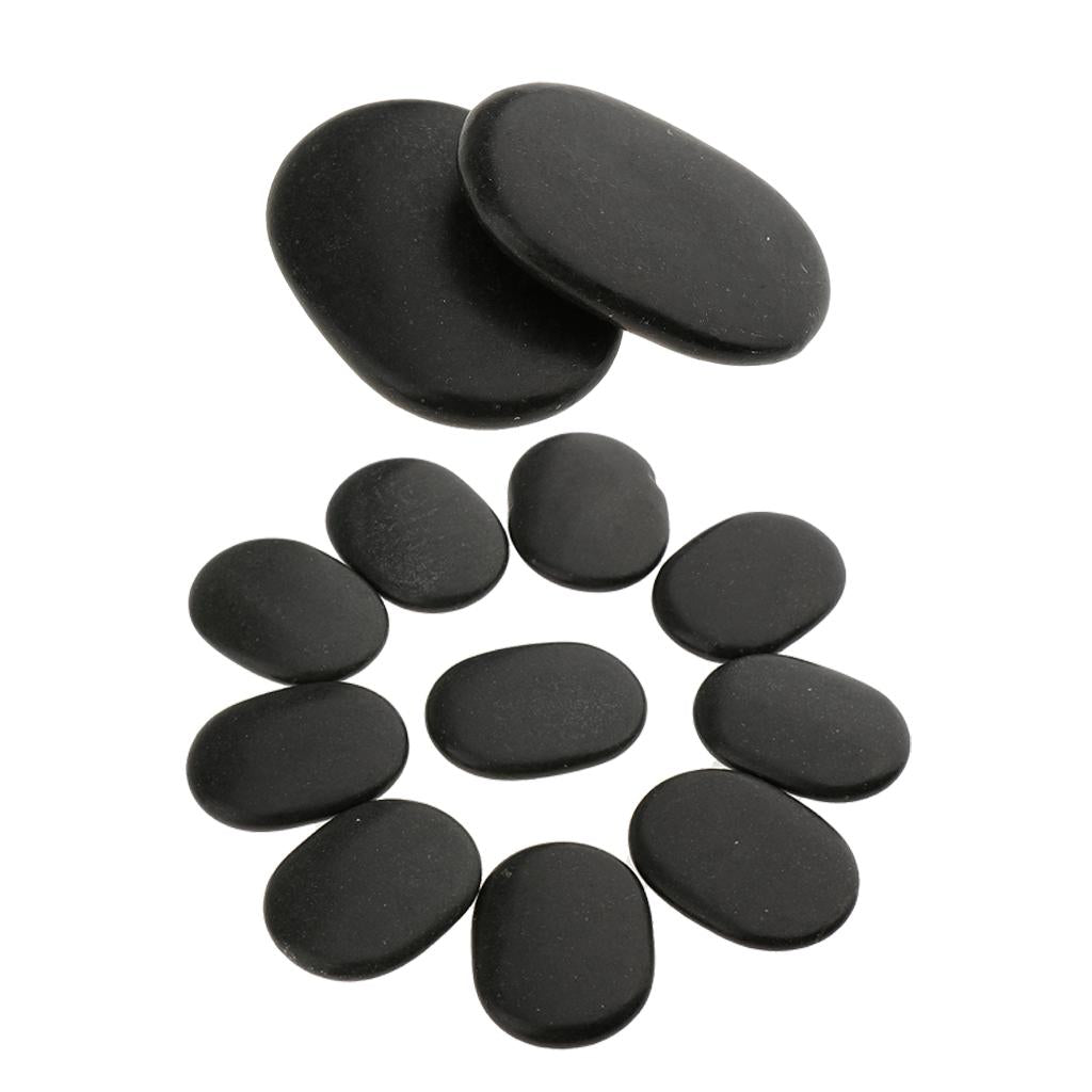 12 Pieces Hot Spa Rock Basalt Stones Massage Natural Volcano Stone Set