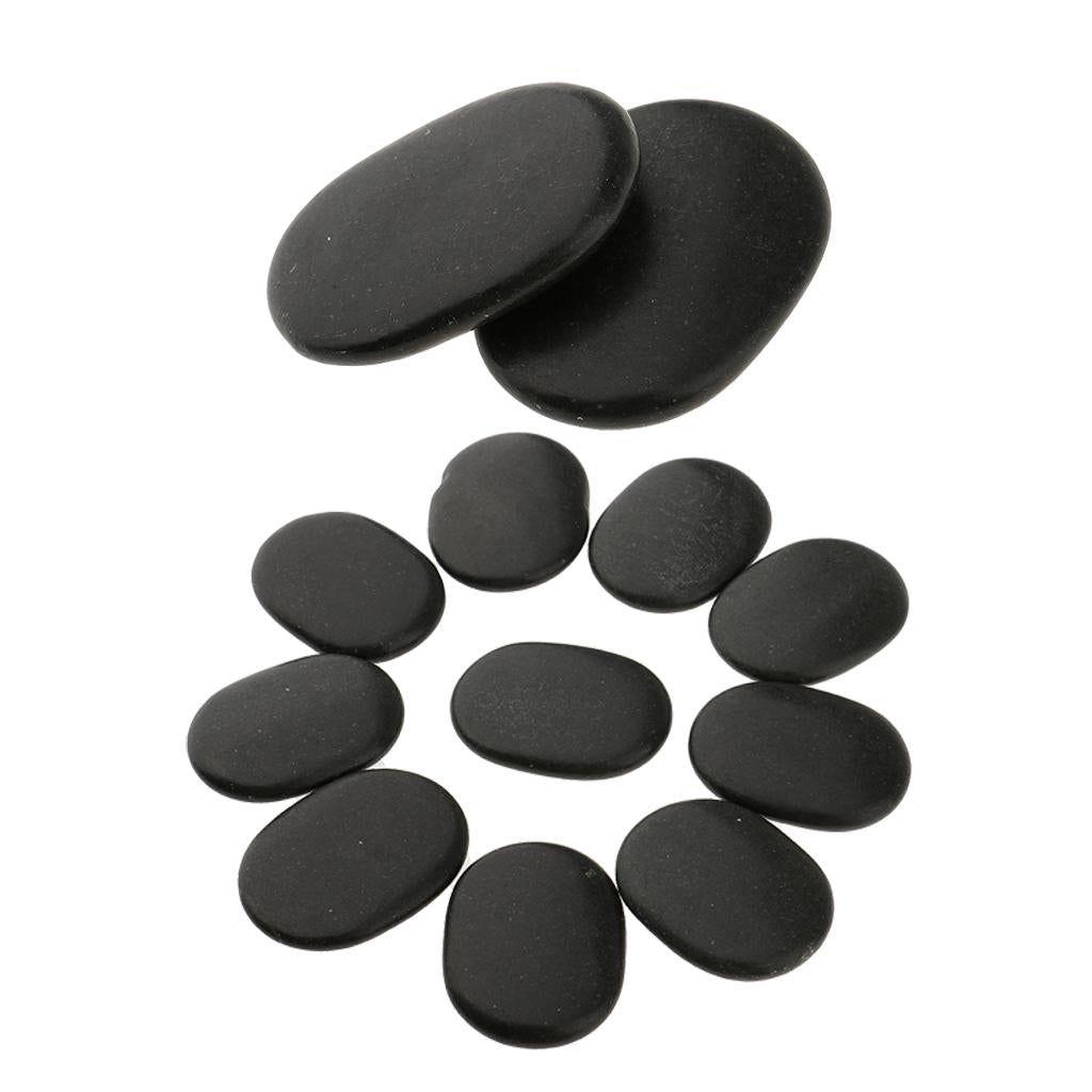 12 Pieces Hot Spa Rock Basalt Stones Massage Natural Volcano Stone Set