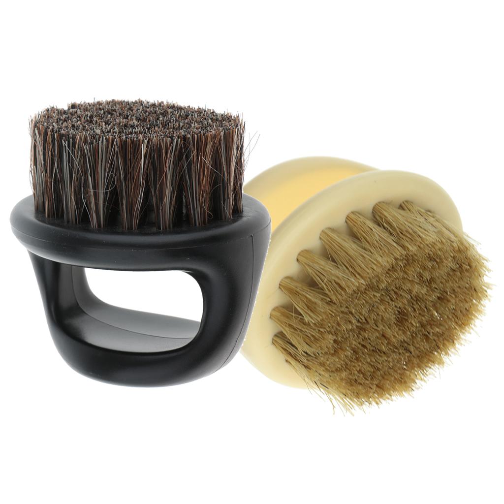 2 Pieces Professional Salon Men Barber Beard Mustache Bristle Shaving Brush