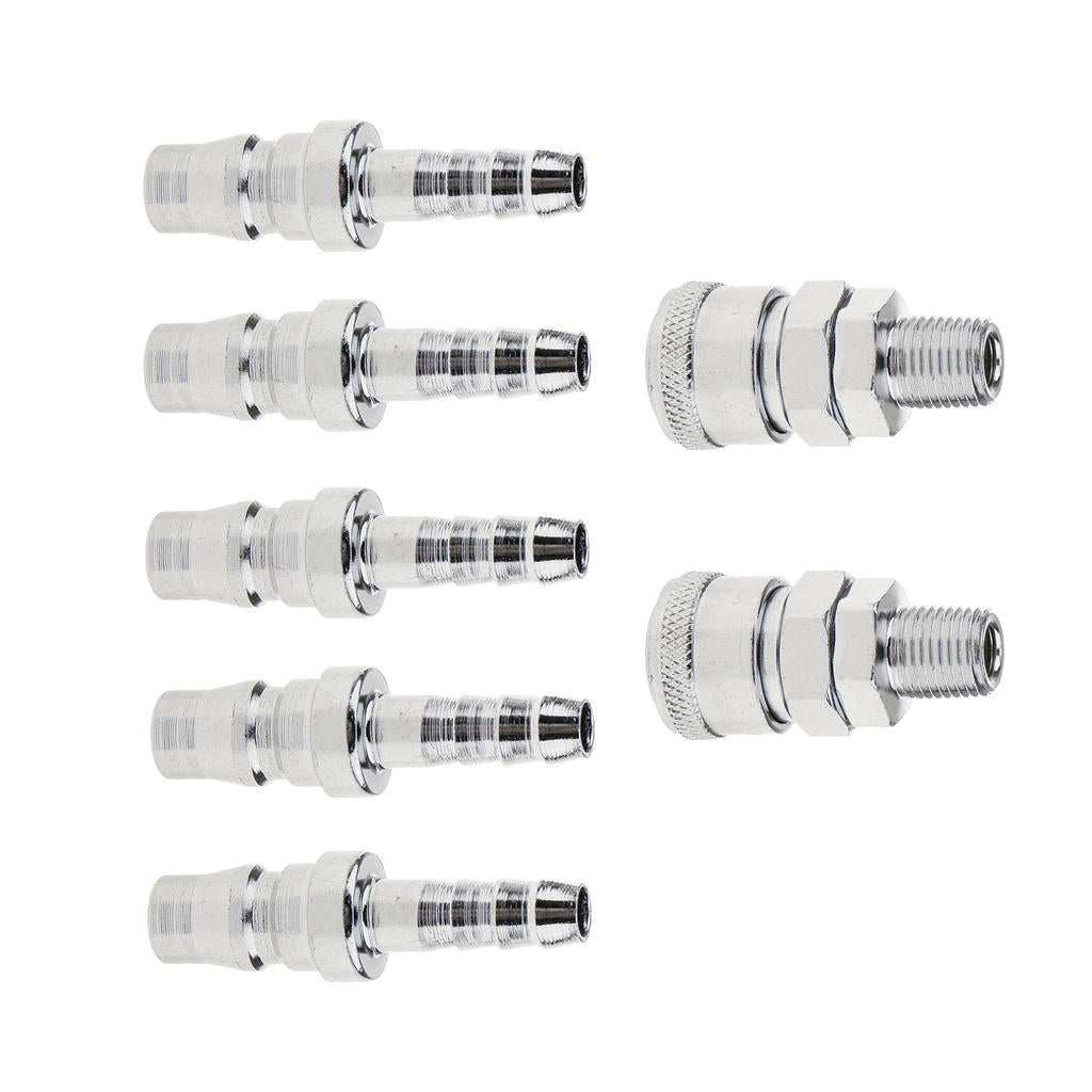 7 Pieces Air Line Hose Coupling Coupler Connector Compressor PH20 & SM20