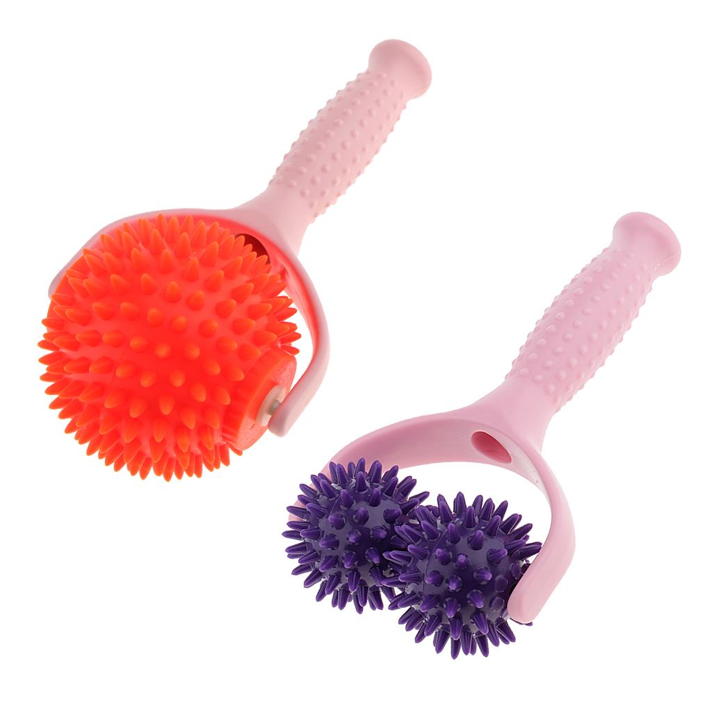 2 Pieces Acupuncture Full Body Muscle Massage Roller Spiky Ball Massager