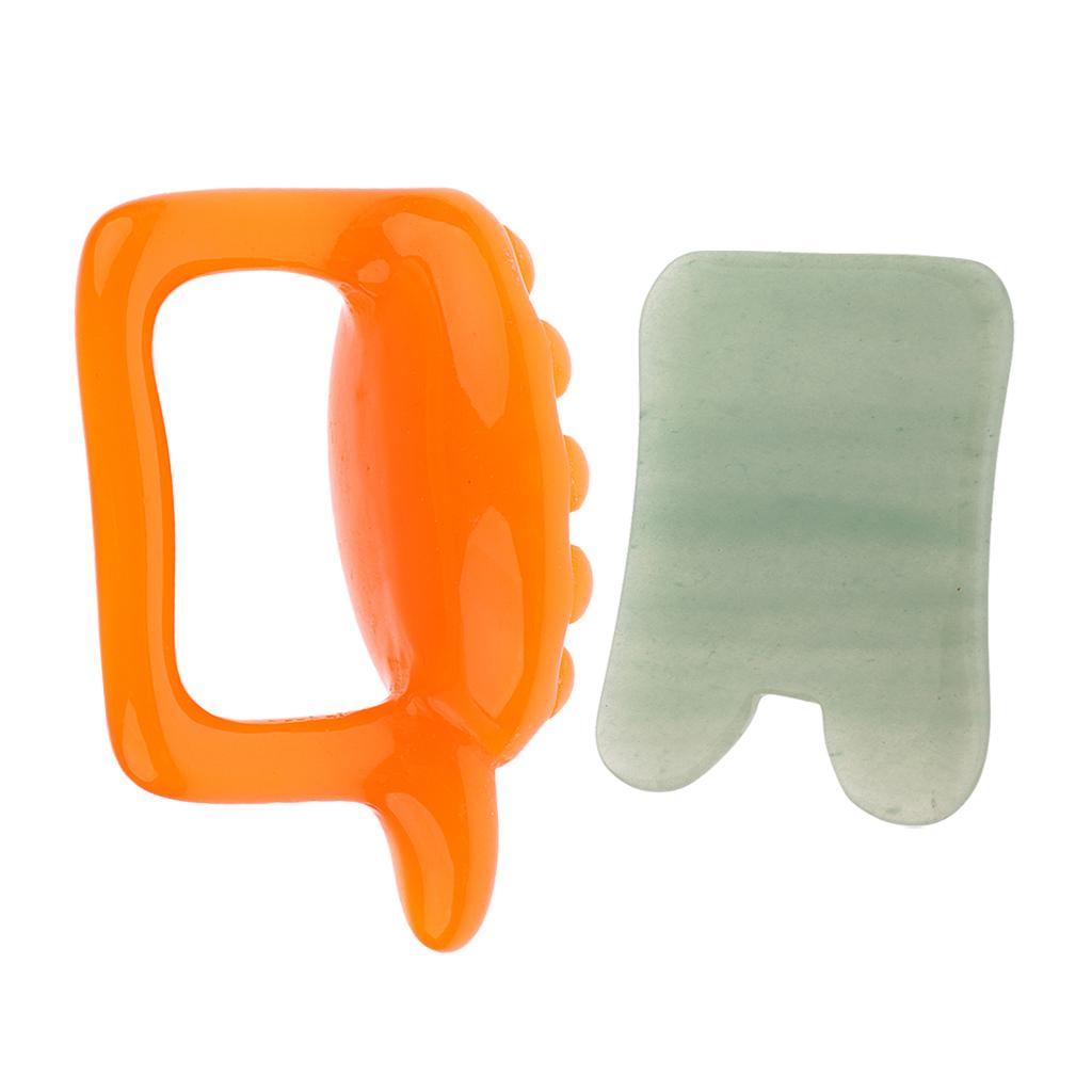 2 Pieces Guasha Full Body Scraping Massage Neck Trigger Point Massager Tool