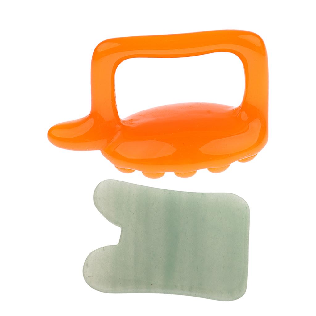 2 Pieces Guasha Full Body Scraping Massage Neck Trigger Point Massager Tool