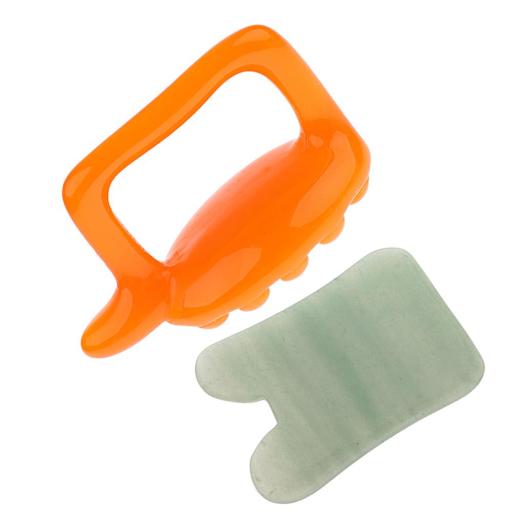 2 Pieces Guasha Full Body Scraping Massage Neck Trigger Point Massager Tool