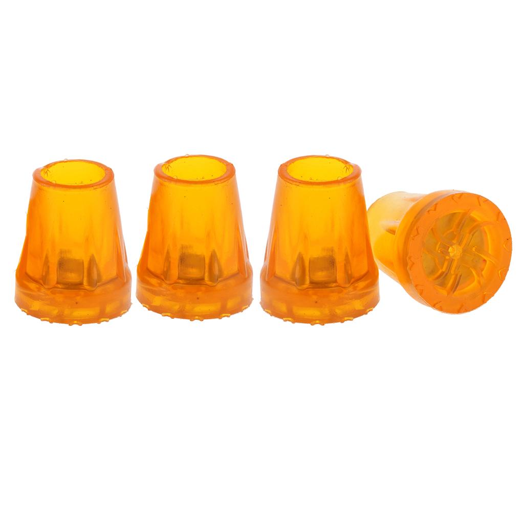 4 Pieces Shock Absorb Walking Stick End Crutch Cane Rubber Tips 1 inch