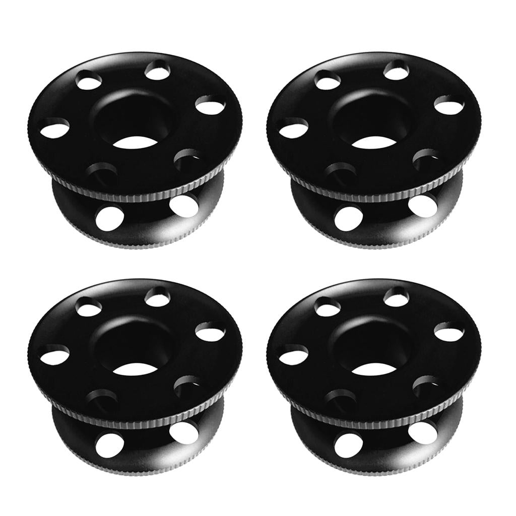 4 Pieces Aluminum Scuba Diving Finger Spool Dive Reel Empty Guide Line Spool