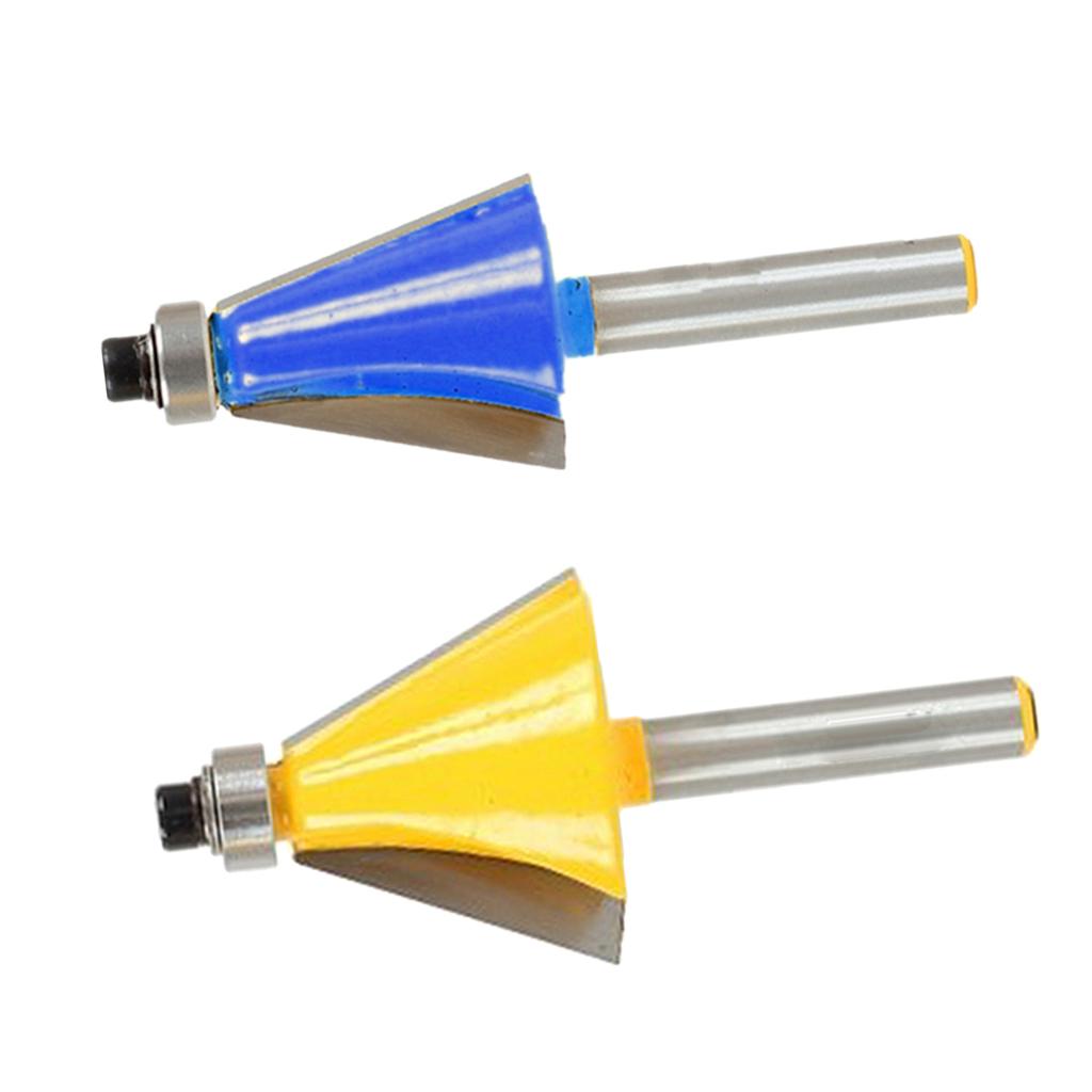 15 Degree & 22.5 Degree Chamfer Edge Forming Router Bit - 1/4 Shank "