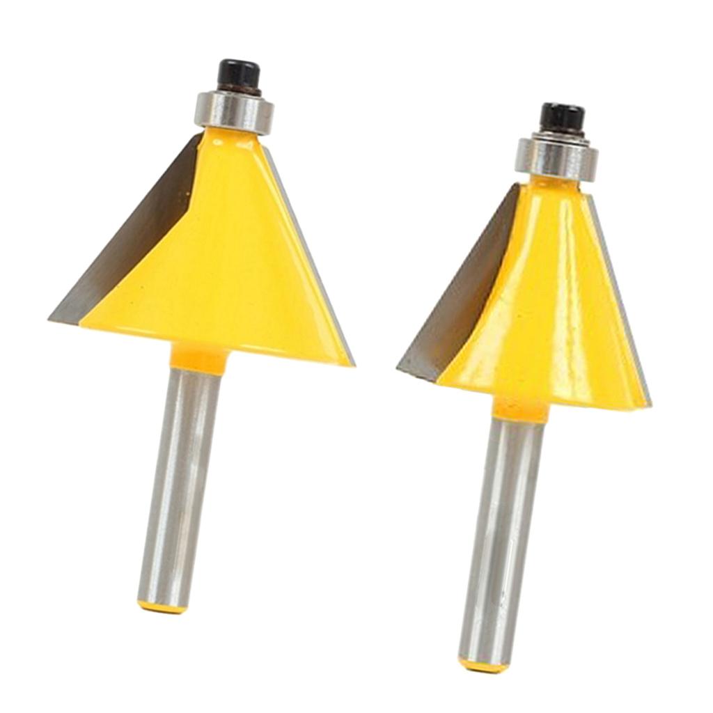 30 Degree & 22.5 Degree Chamfer Edge Forming Router Bit - 1/4 Shank "