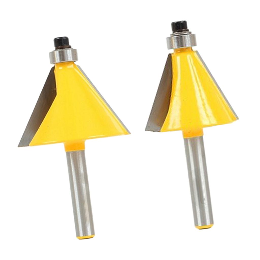 30 Degree & 22.5 Degree Chamfer Edge Forming Router Bit - 1/4 Shank "