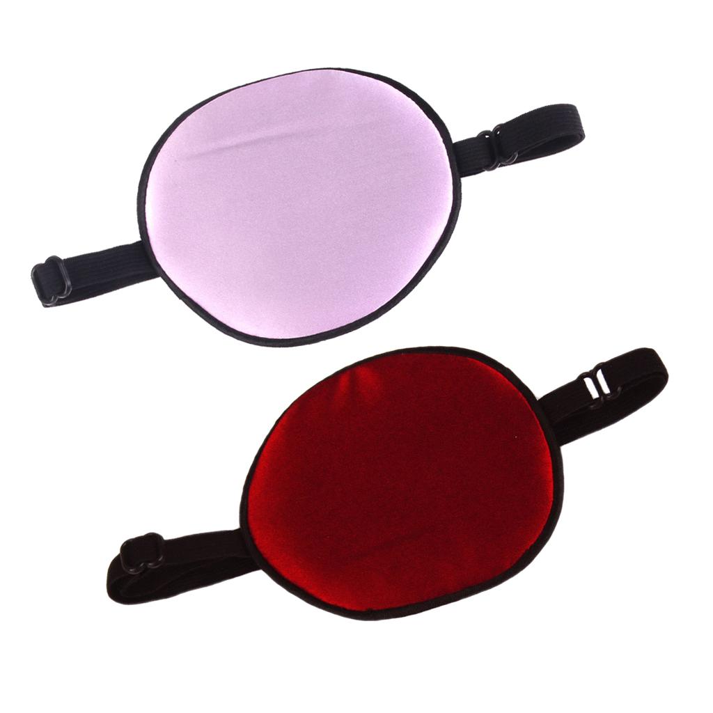 2 Kids Silk Replaceable Adjustable Corsair Eye Patch Eyeshade Purple Wine