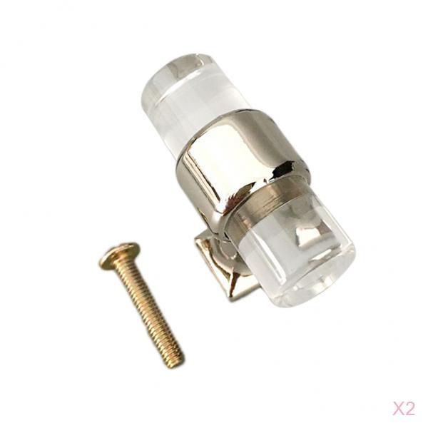 2Pcs 40mm Acrylic Cabinet Home Furniture Door Knob T Bar Knob Pull Handle