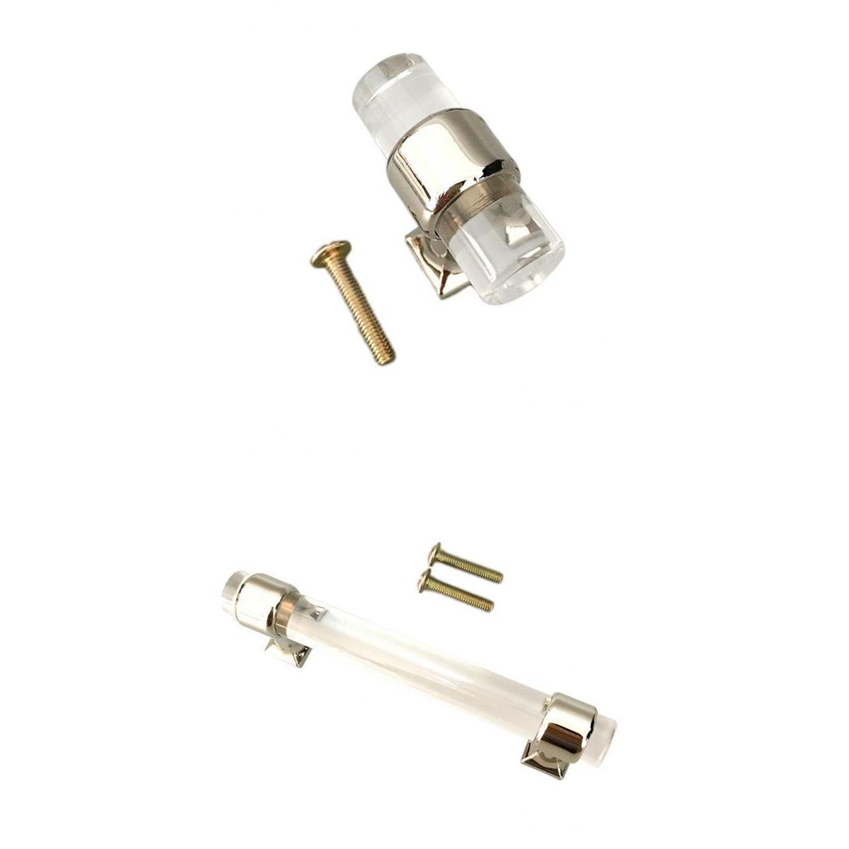 2Pcs Modern Acrylic Pull Handle Home Door Handles Furniture Drawer Pull Knob