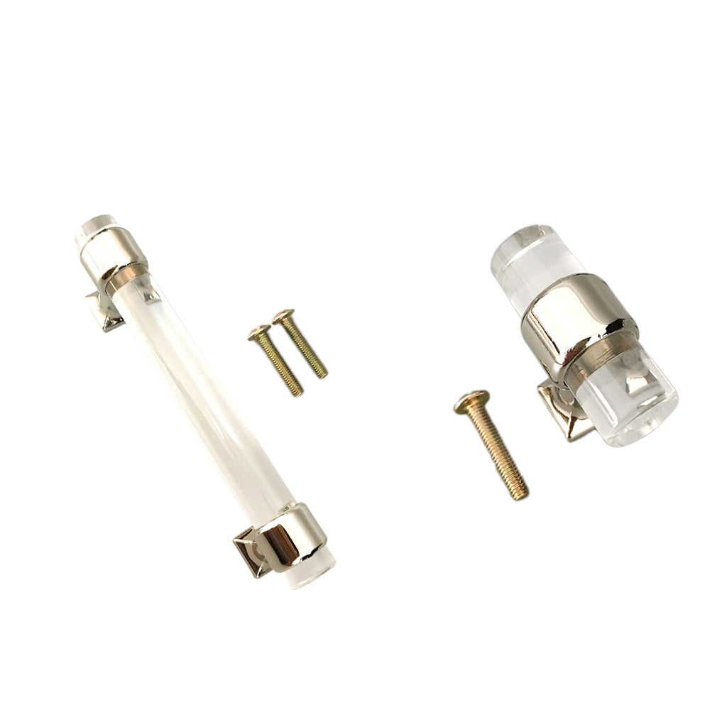 2Pcs Modern Acrylic Pull Handle Home Door Handles Furniture Drawer Pull Knob