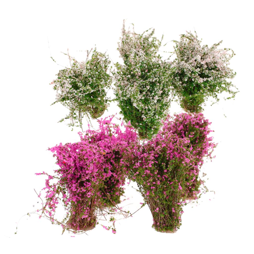 8 Pieces Scenery Landscape Model Ground Cover Flower Model Ornaments