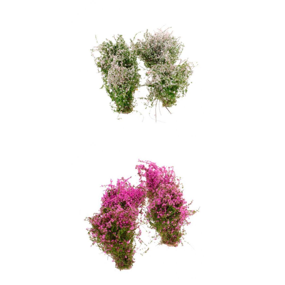 8 Pieces Scenery Landscape Model Ground Cover Flower Model Ornaments