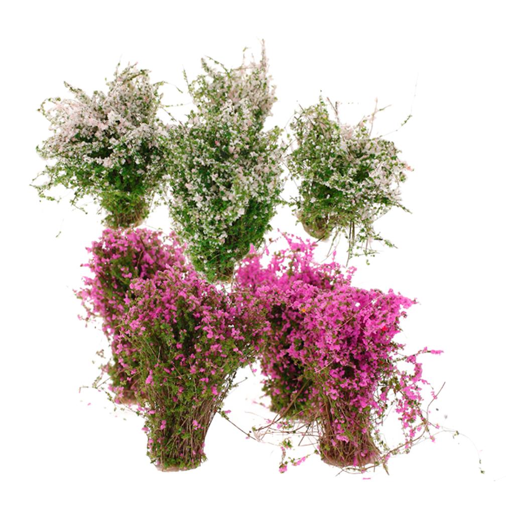 8 Pieces Scenery Landscape Model Ground Cover Flower Model Ornaments