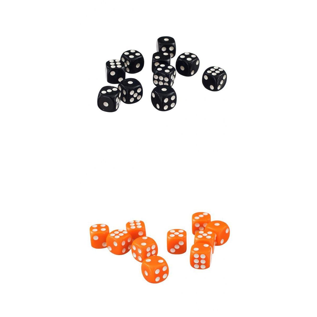 100 Pieces 12mm Opaque Six Sided D6 Spot Dice Games for D&D RPG Games