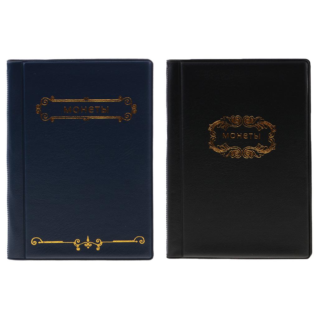 2PCS 120 Pockets 10 Page Coins Storage Album Penny Collecting Holder Book