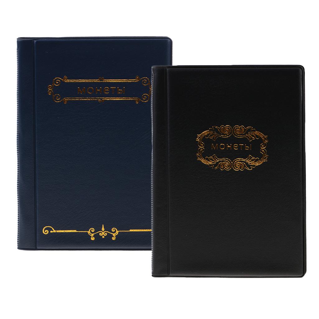 2PCS 120 Pockets 10 Page Coins Storage Album Penny Collecting Holder Book