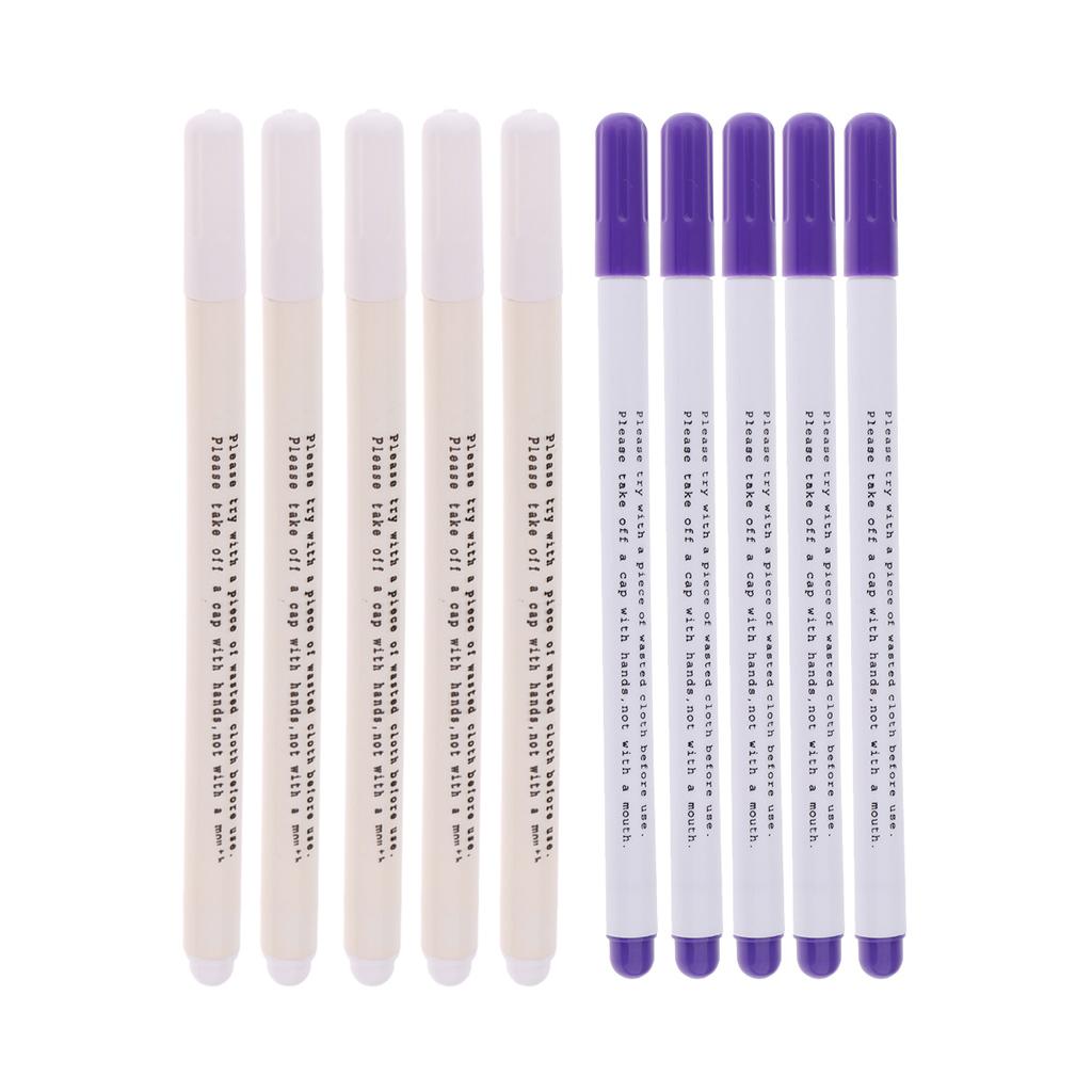 10Pcs Water Erasable Pen Tailor Vanishing Marker Water Soluble Pens Plastic