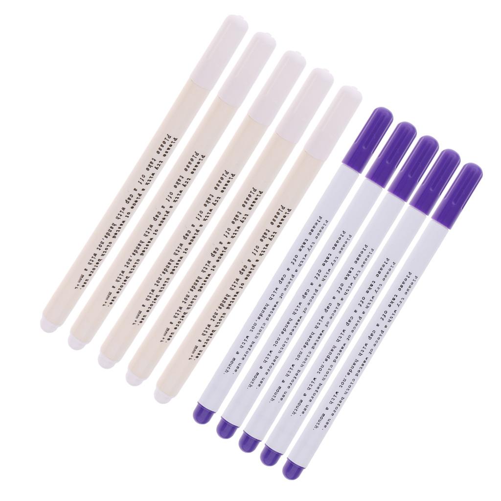 10Pcs Water Erasable Pen Tailor Vanishing Marker Water Soluble Pens Plastic