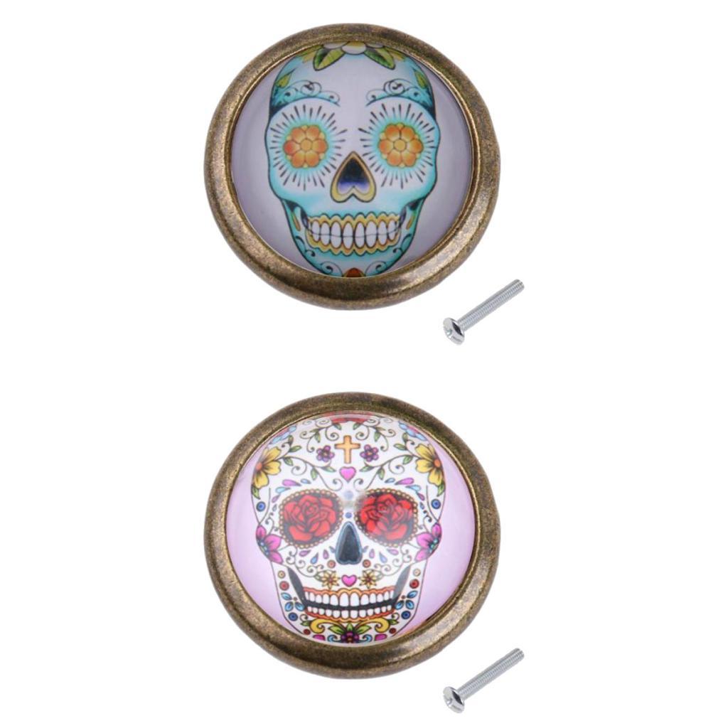 2Pieces Vintage Round Door Cupboard Drawer Wardrobe Cabinet Pulls Knob #3