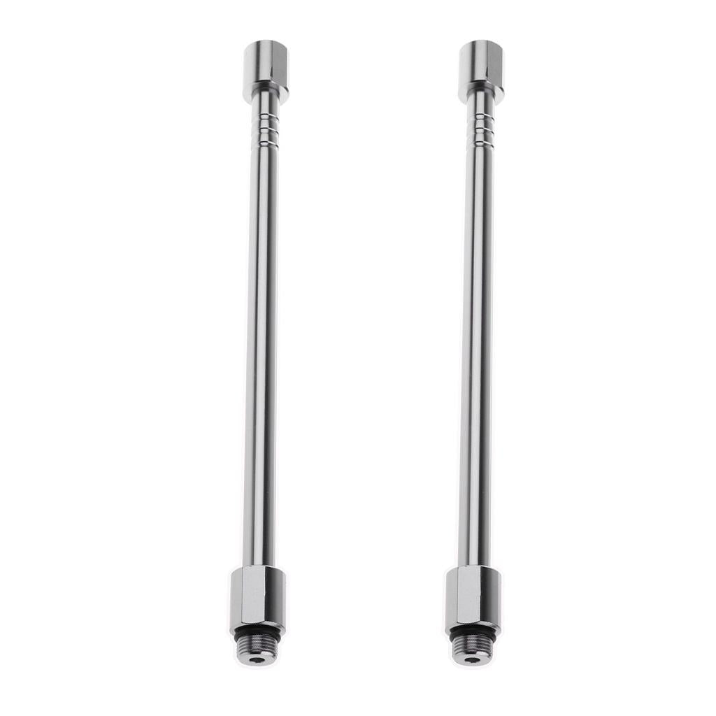 2pcs Aluminum Alloy Screw Type Gas Lantern Pole for Camping Hiking 20.5cm