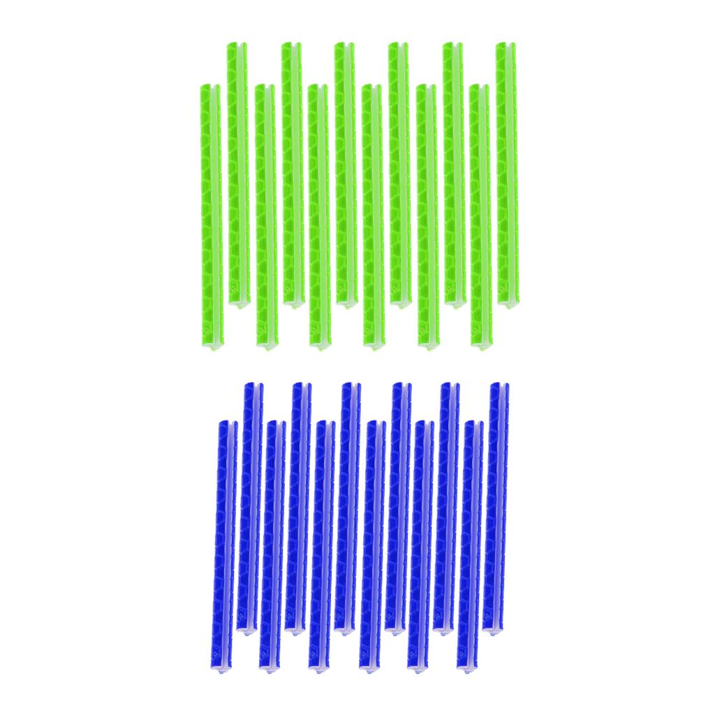 24 Pieces Bike Cycling Reflective Spoke Rod Wheel Rim Reflector Clip on Tube