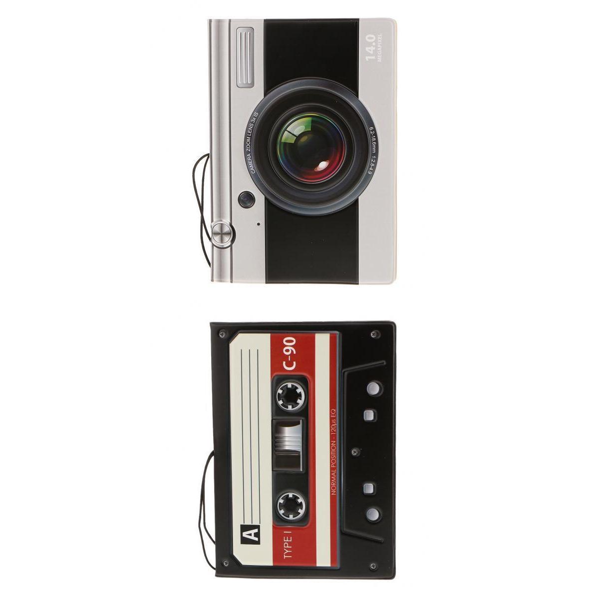 2Pieces Passport ID Card Protector PVC Leather Holder for UK US EU Passport
