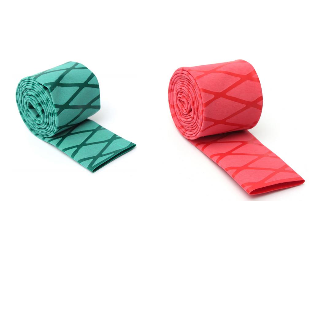 2 Non Slip Heat Shrink Tubing Textured Grip Fishing Rod Racket Sleeve Handle