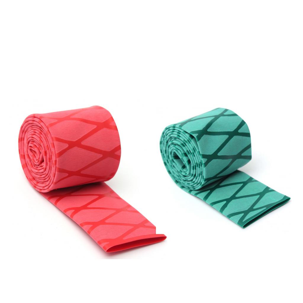 2 Non Slip Heat Shrink Tubing Textured Grip Fishing Rod Racket Sleeve Handle