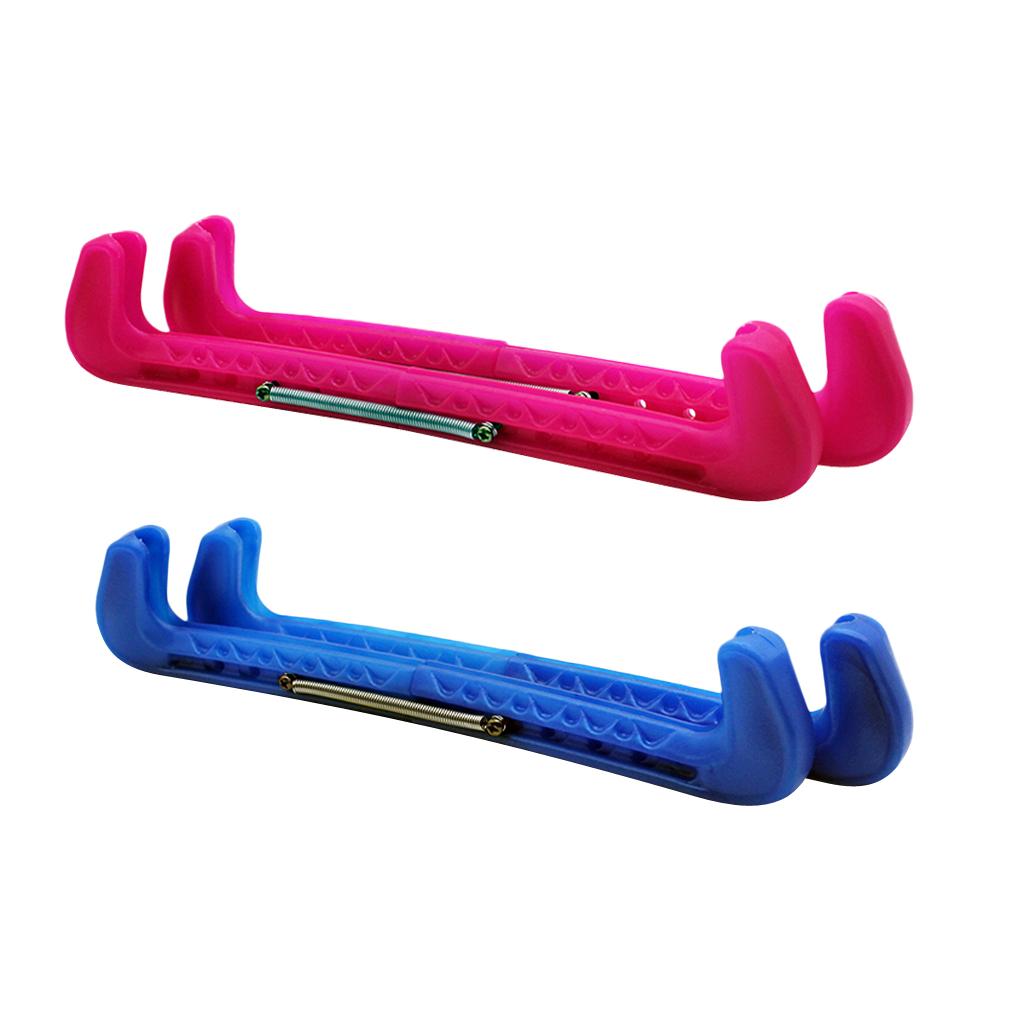 2 Pair Plastic Ice Hockey Figure Skate Walking Blade Guard Protective Cover