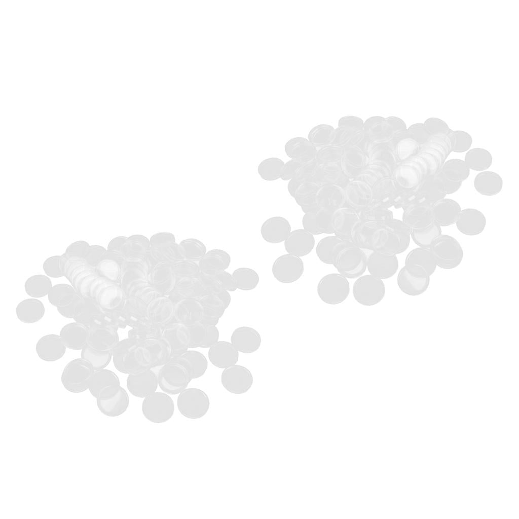 200Pcs Round Coin Holders Capsules Coin Protection Transparent 18mm & 23mm