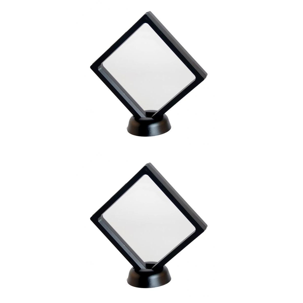 2pcs Clear 3D Floating Frame Album Photo Coins Jewelry Display Case 70/110mm