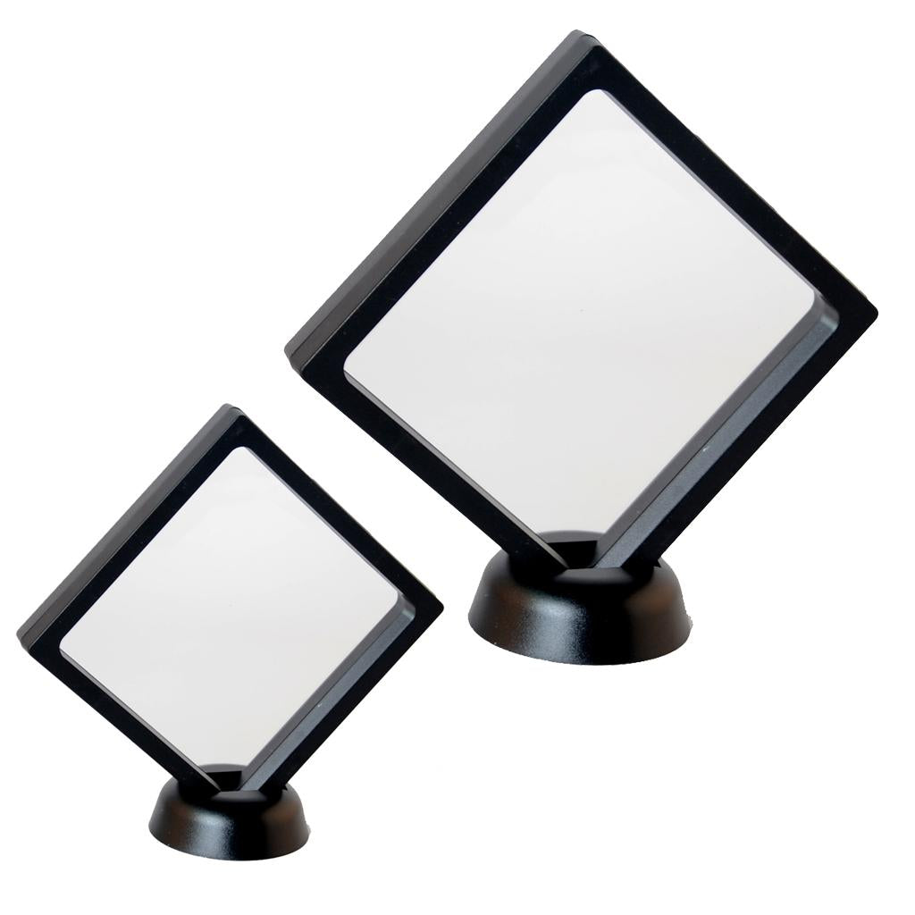 2pcs Clear 3D Floating Frame Album Photo Coins Jewelry Display Case 70/110mm