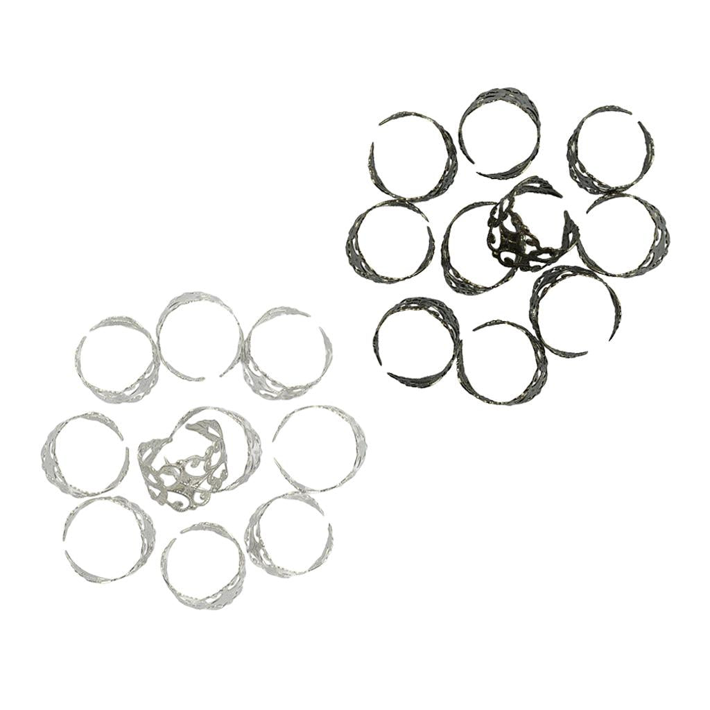 20pcs Antique Brass Ring Blank Base Ring Setting Jewelry Making Accessories