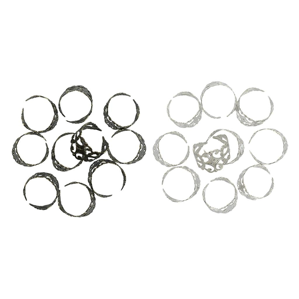 20pcs Antique Brass Ring Blank Base Ring Setting Jewelry Making Accessories
