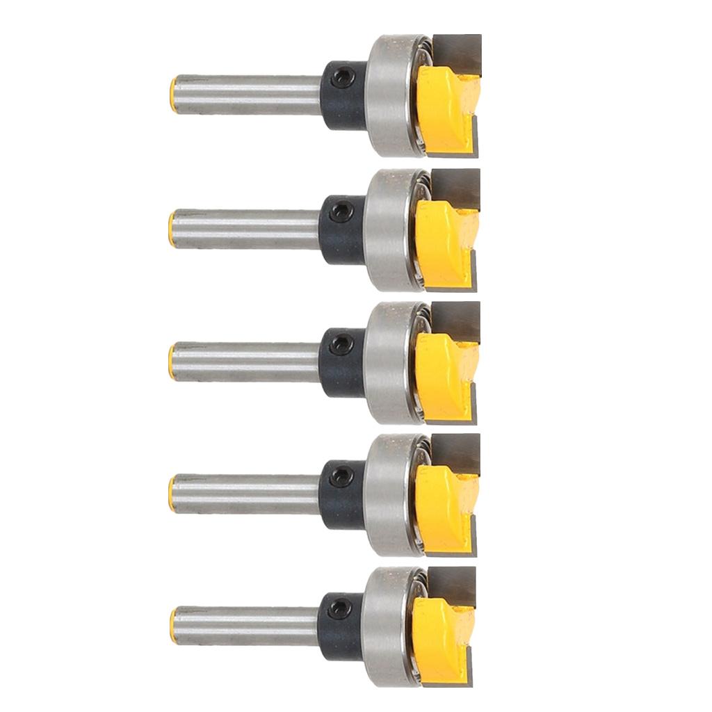 5 Pieces template adjustment Hinge router bit - 1/4 Wood Tenon Cutter Tool"