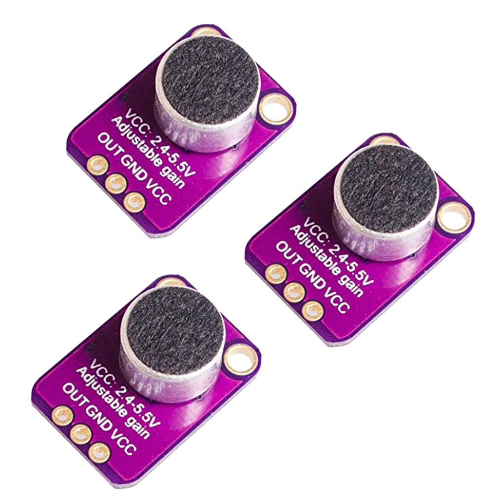 3 Pieces MAX4466 Electret Microphone Amplifier Adjustable Gain for