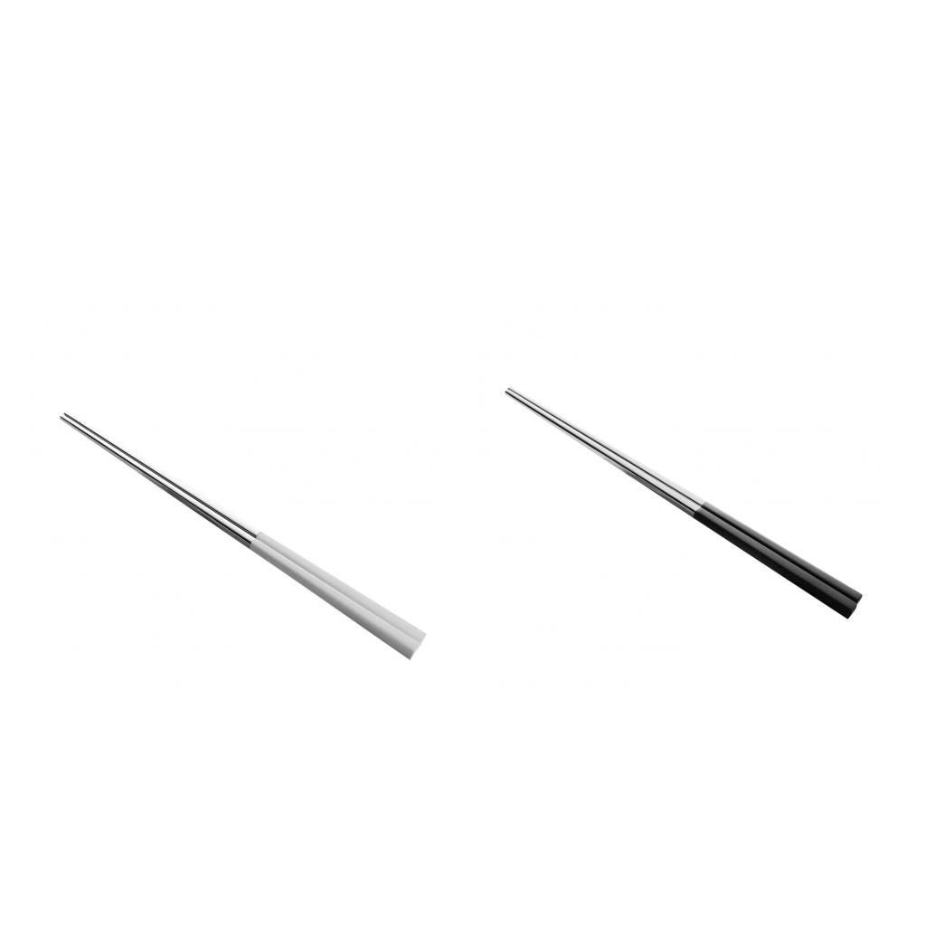 2 Pairs Stainless Steel Square Chopsticks EcoFriendly Square Tableware