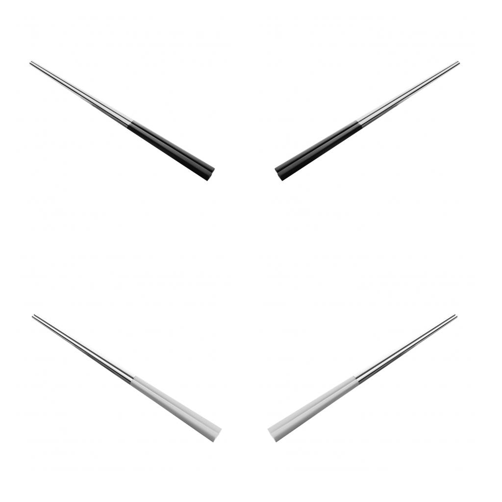 2 Pairs Stainless Steel Square Chopsticks EcoFriendly Square Tableware