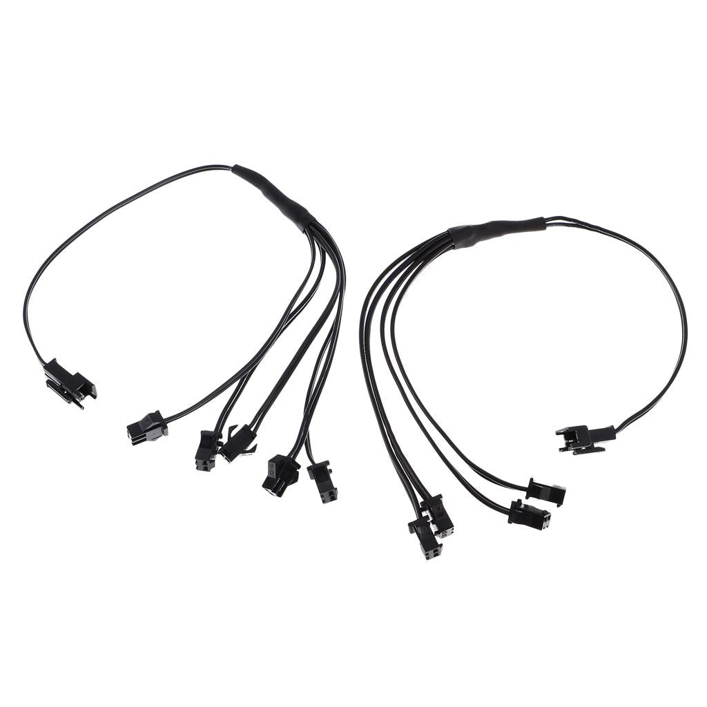 2xSplitter Cable Connector for EL Wire Neon Strip Light Accessory 4 & 5 in 1