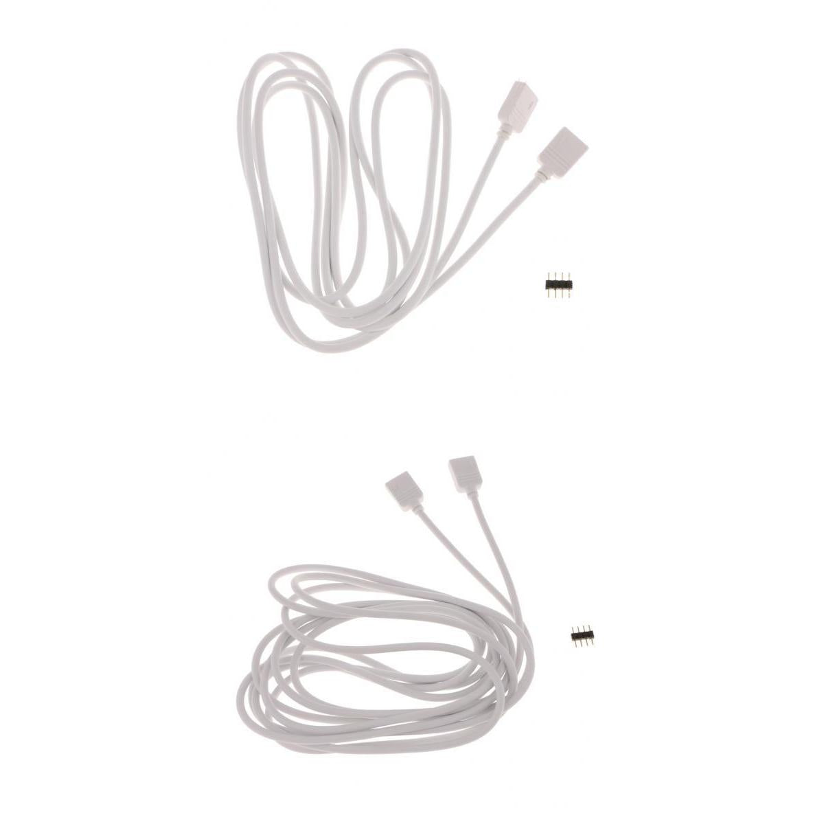 2Pcs 5050 3528 RGB LED Strip Light Extension Cable Connector Line 4 Pin