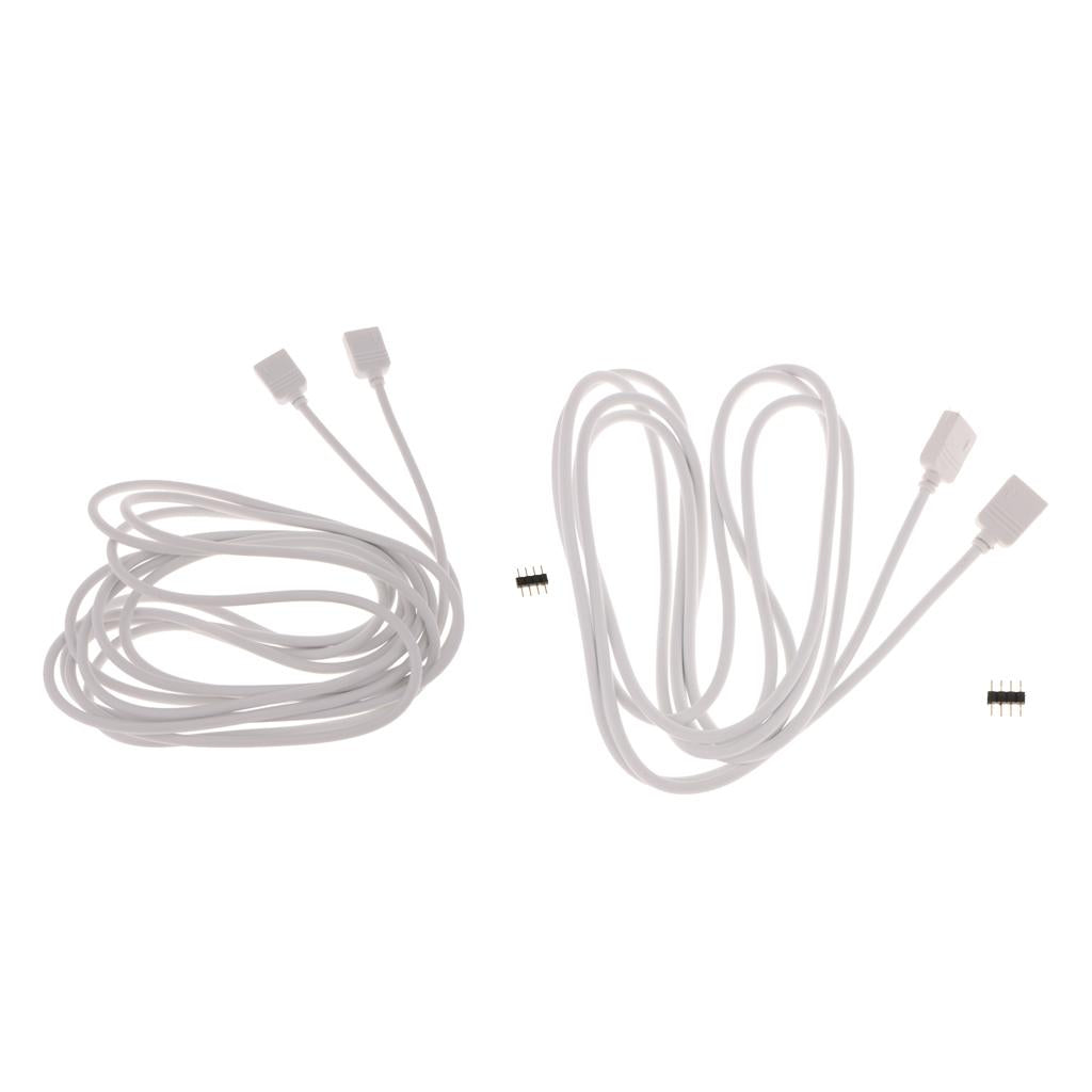 2Pcs 5050 3528 RGB LED Strip Light Extension Cable Connector Line 4 Pin