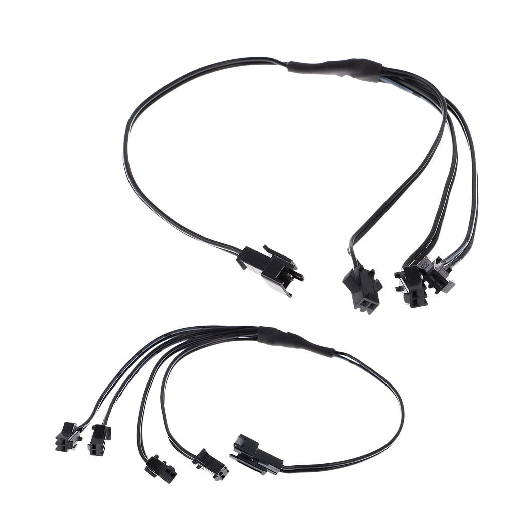 2xSplitter Cable Connector for EL Wire Neon Strip Light Accessory 3 &4 in 1