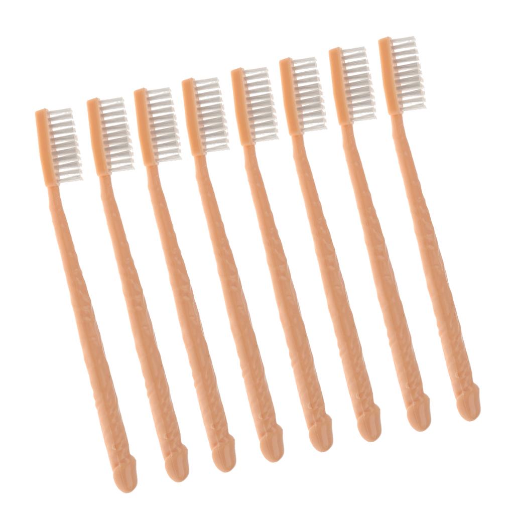8pcs Novelty Willy Penis Pecker Shape Toothbrush Hen Stag Night Party Supply