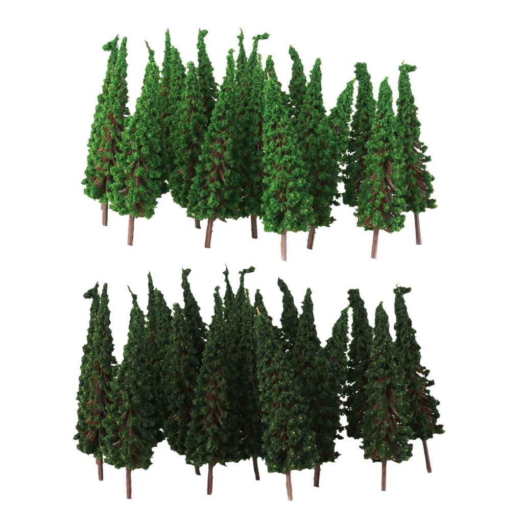 100Pieces Pagoda Trees Model Train Railroad Scenery Layout 1:100 for Diorama