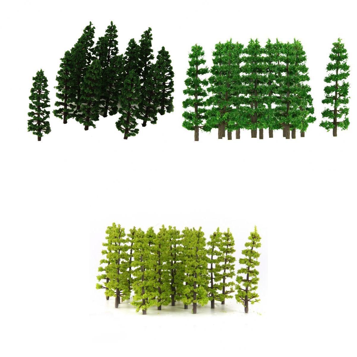60Piece 9cm Green Tree Model 1/100 HO for RR Train Railroad Scenery Greenery
